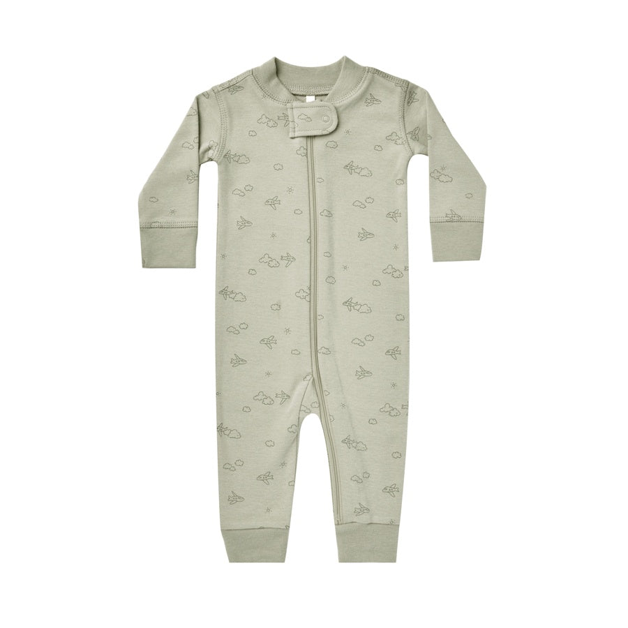 Quincy Mae Zip Short Sleeve Sleeper - Construction Trucks