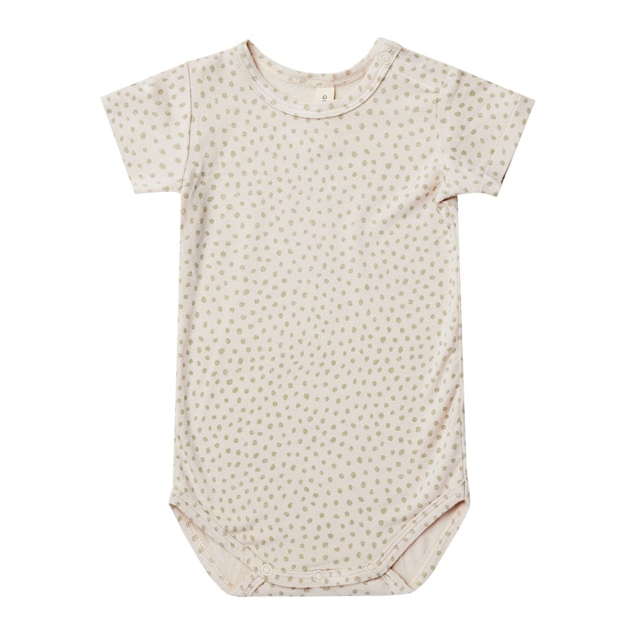 Quincy Mae Bamboo Short Sleeve Bodysuit | Speckles