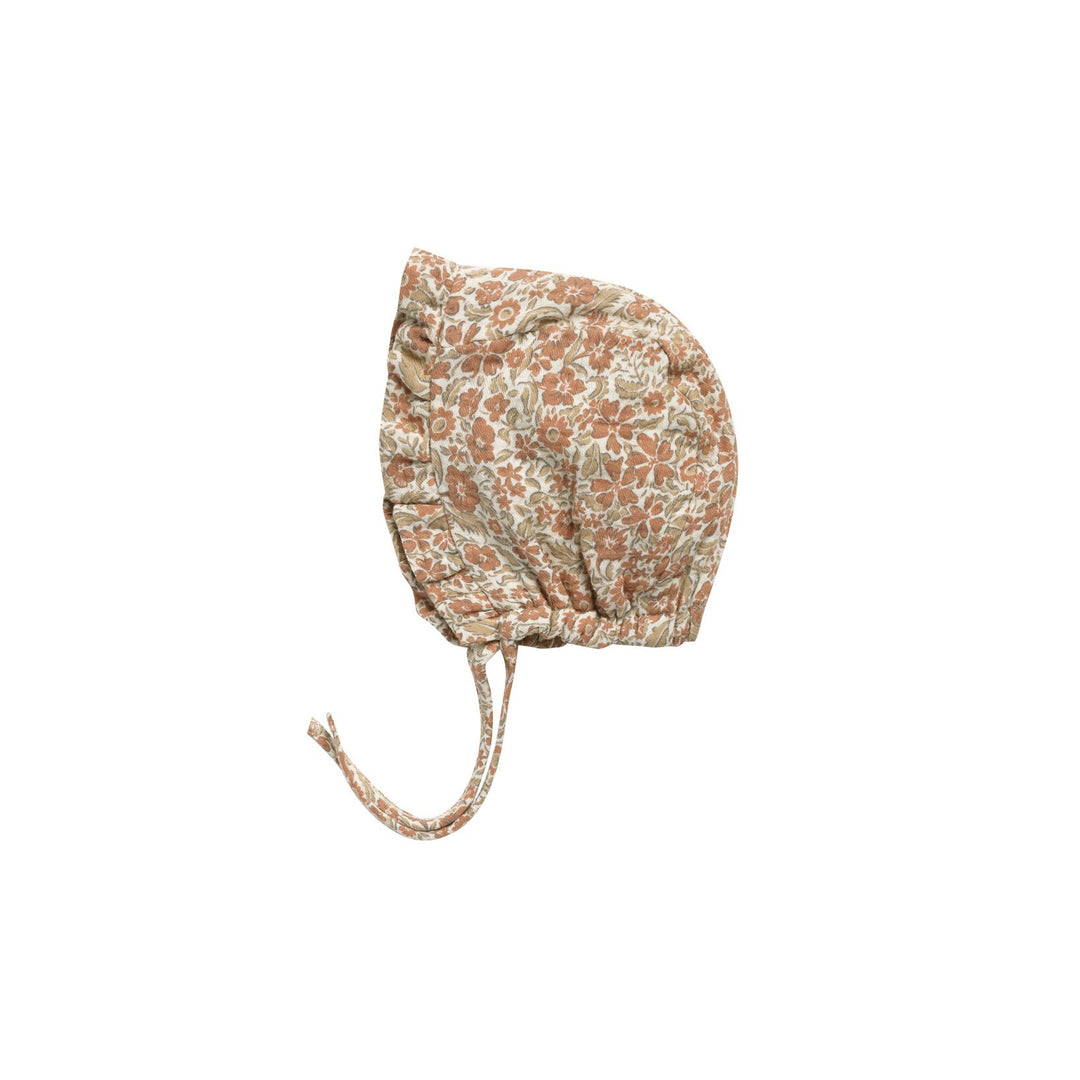 Quincy Mae Woven Ruffle Bonnet - Rose Garden