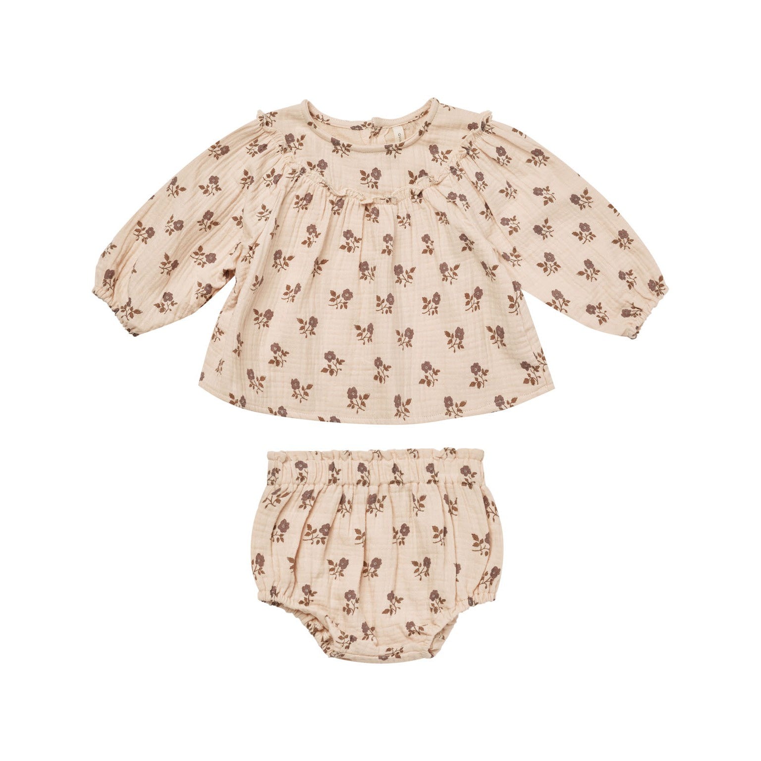 Quincy Mae Mia Top + Bloomer Set - Fig Flora
