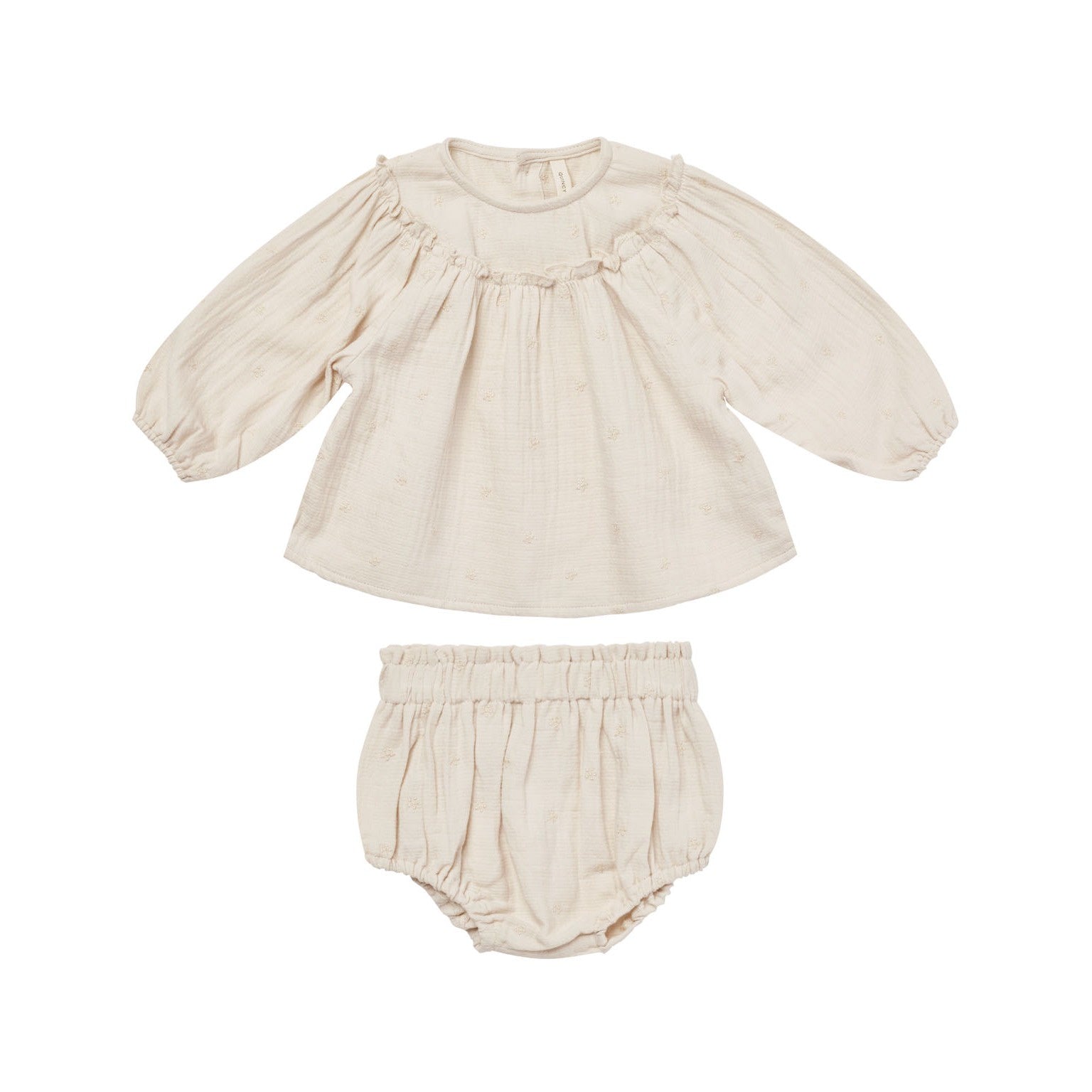 Quincy Mae Mia Top + Bloomer Set - Daisy Embroidery