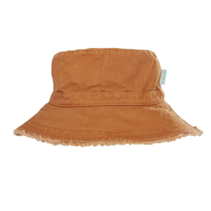 Acorn Frayed Bucket Hat - Chestnut