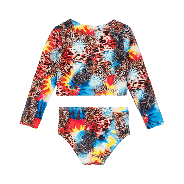 Rock Your Baby Abstract Leopard Rashie Set With Lining