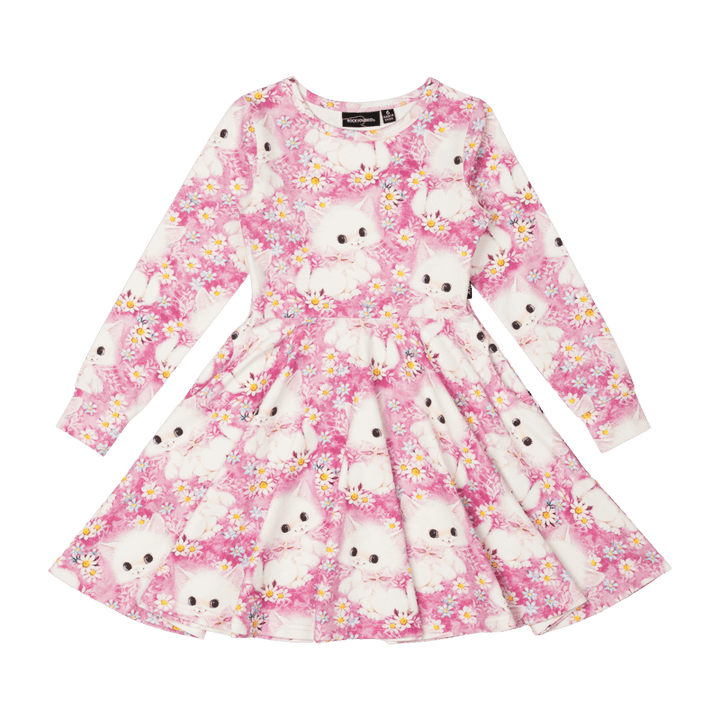 Rock Your Baby White Kitten Waisted Dress