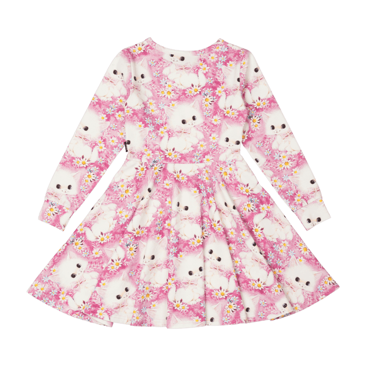 Rock Your Baby White Kitten Waisted Dress