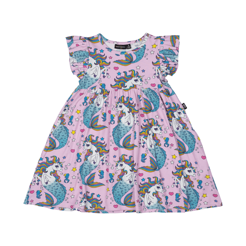 Rock Your Baby - Blue Unicorn Singlet Circus Dress