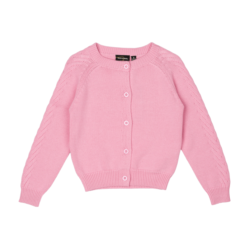 Rock Your Baby Pink Knit Cardigan Daisy and Hen