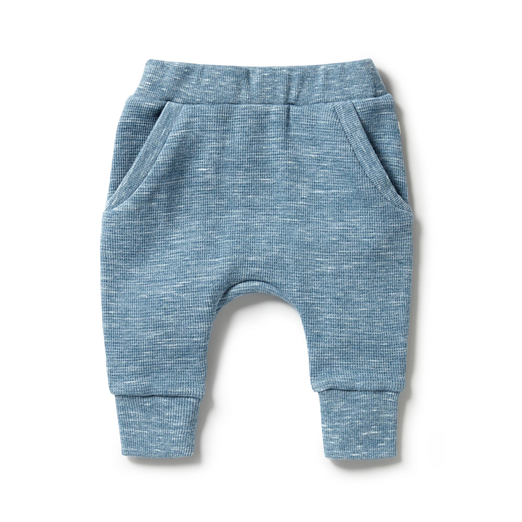 Wilson and Frenchy Organic Waffle Slouch Pant - Bluestone