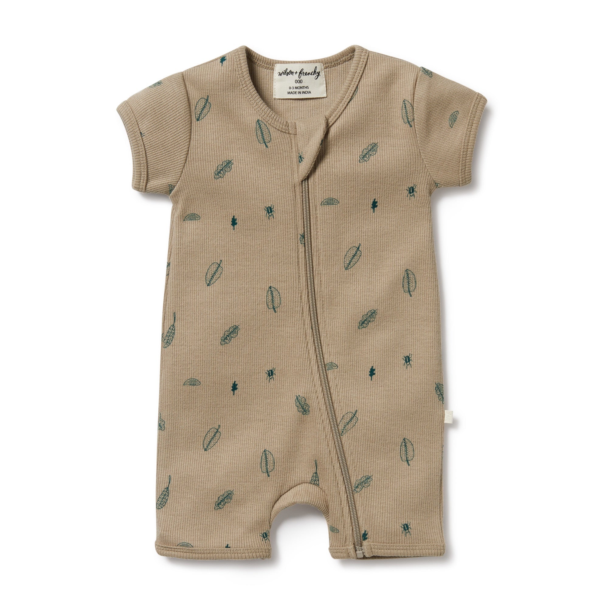 Wilson and Frenchy Jungle Leaf Organic Boyleg Zipsuit