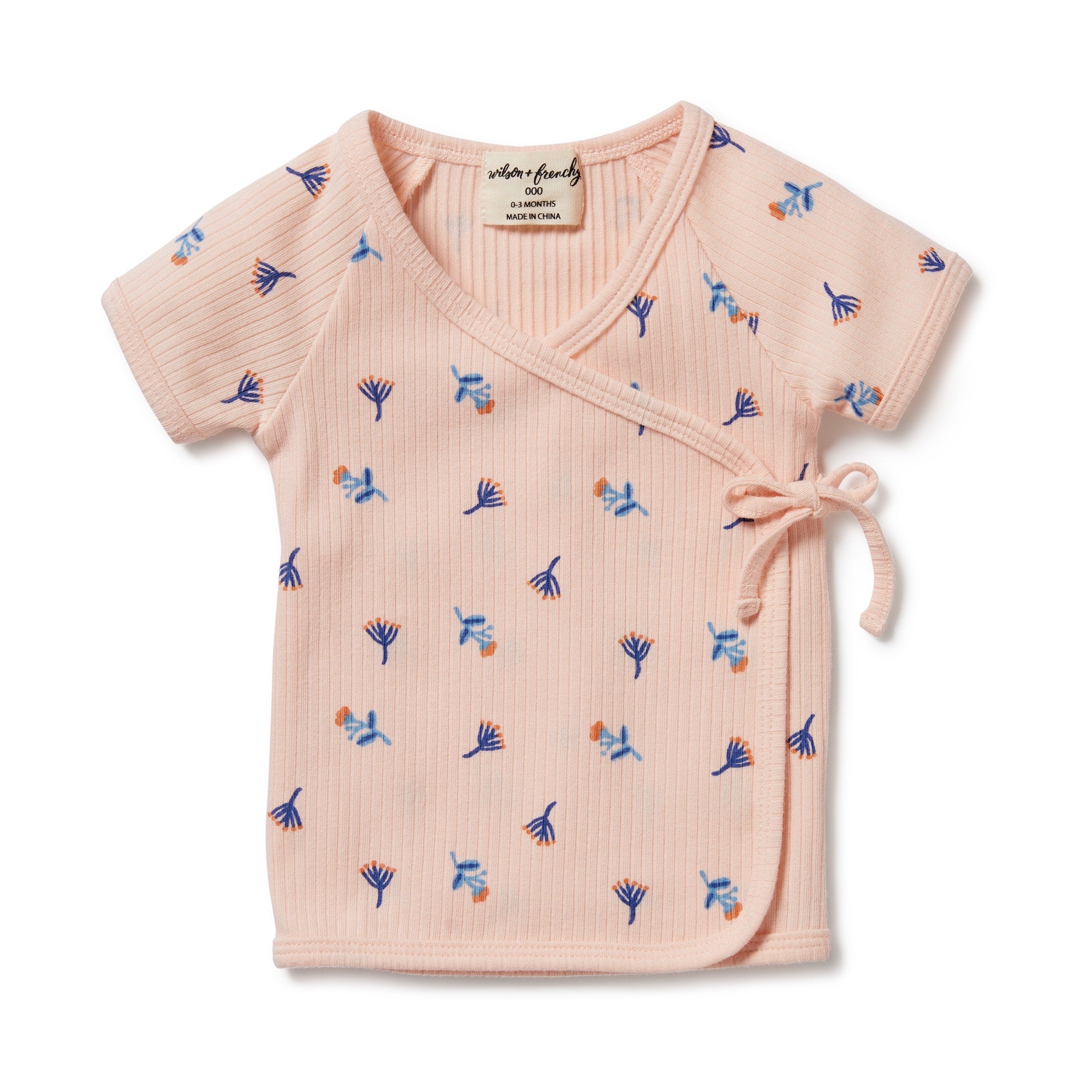 Wilson and Frenchy Little Flower Organic Rib Kimono Top  Daisy and Hen