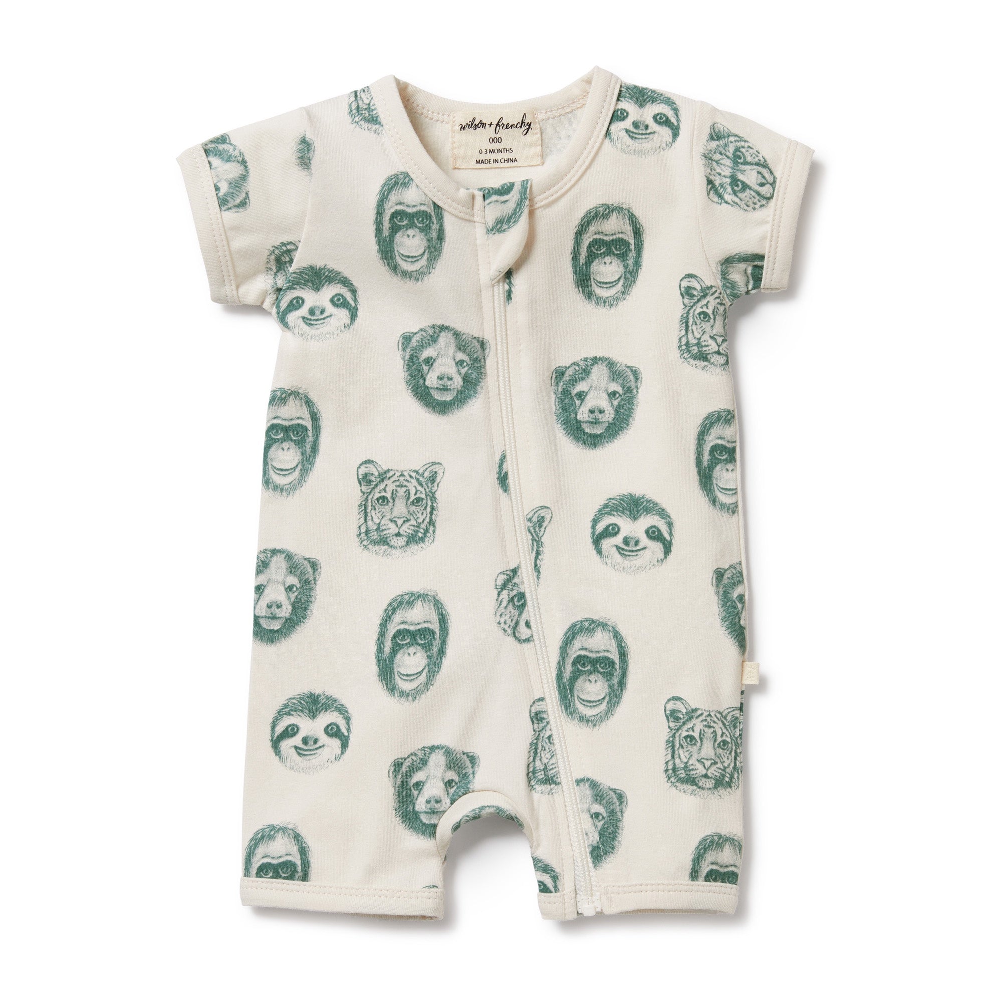 Wilson and Frenchy Hello Jungle Organic Boyleg Zipsuit