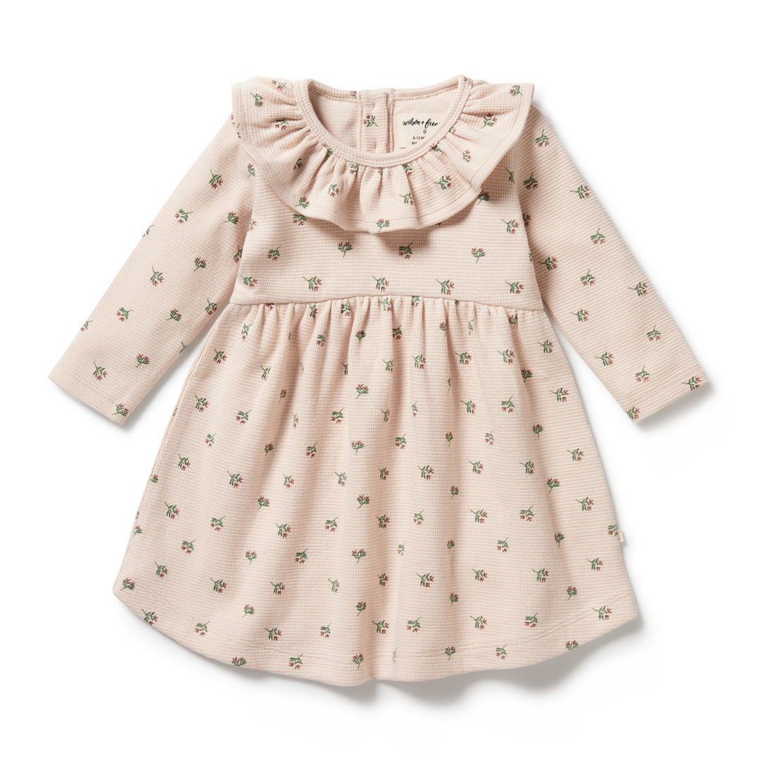 Wilson and Frenchy Organic Waffle Ruffle Dress - Emily Floral