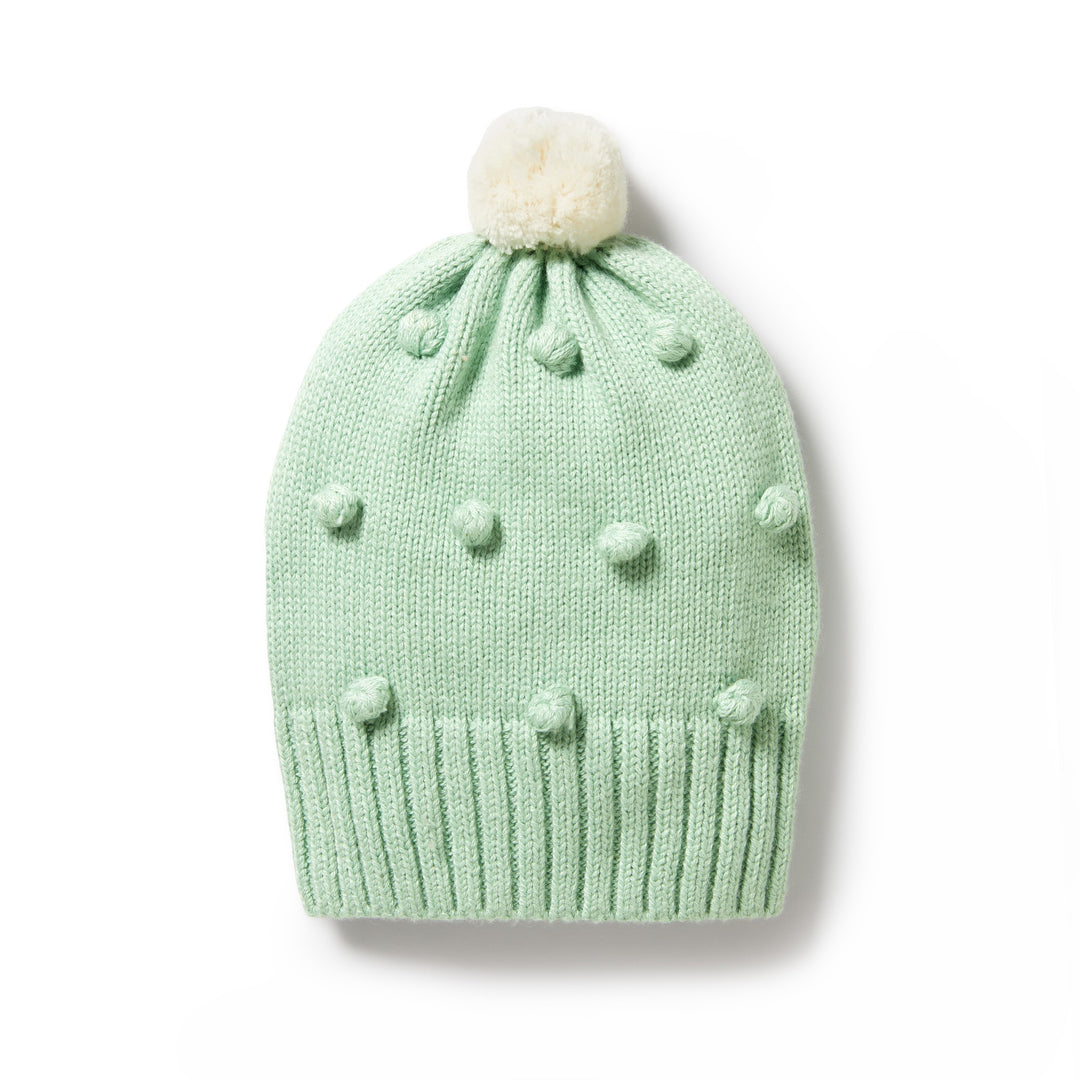 Wilson and Frenchy Knitted Bauble Hat - Mint Green