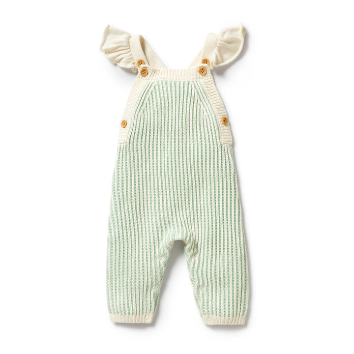 Wilson and Frenchy Knitted Ruffle Overall - Mint Green