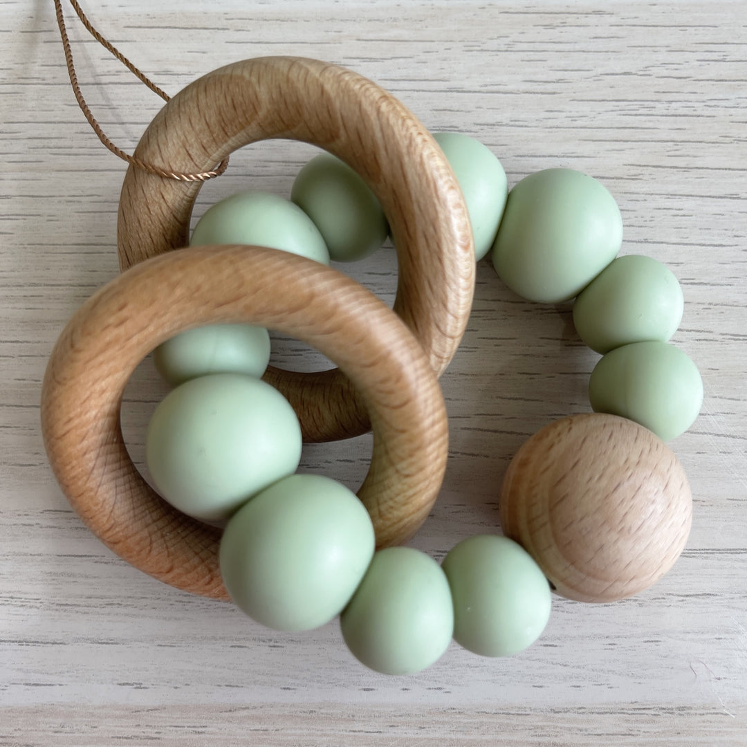 Luna Rattle/Teether - Moss