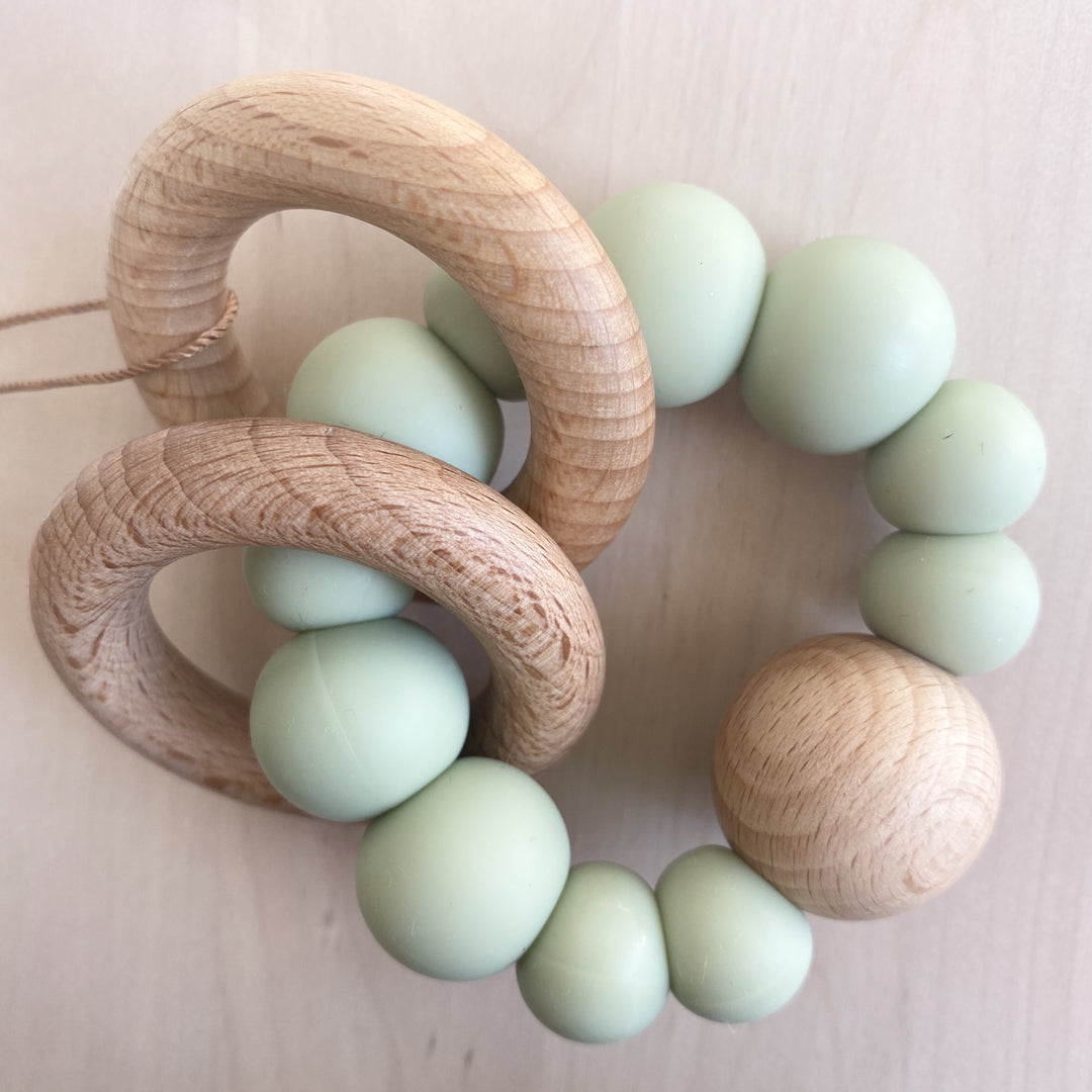 Luna Rattle/Teether - Sage