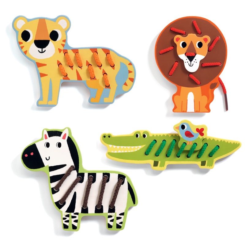 Wooden Lacing Animals