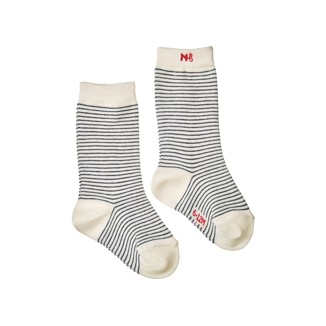 Nature Baby Organic Cotton Socks - Navy Stripe