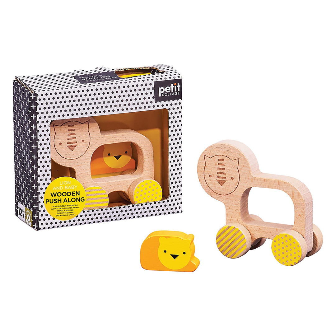 Wooden Push Along Lion