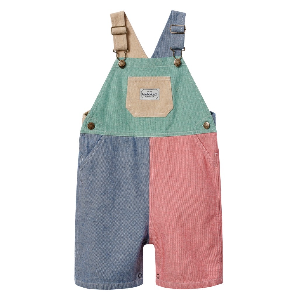 Patchwork Stripe Burton Overalls