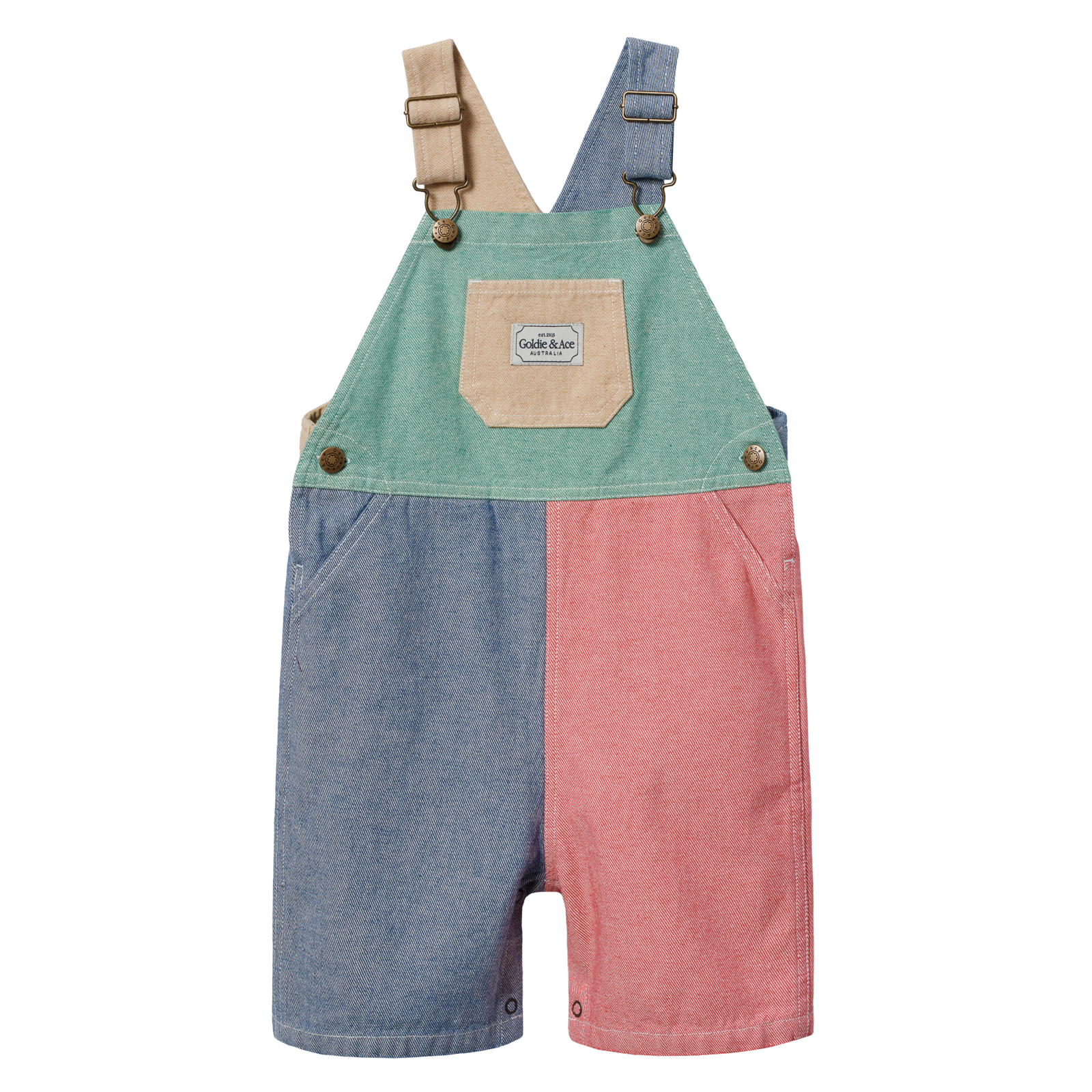 Patchwork Stripe Burton Overalls