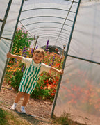 Happy Stripe Button Burton Overalls