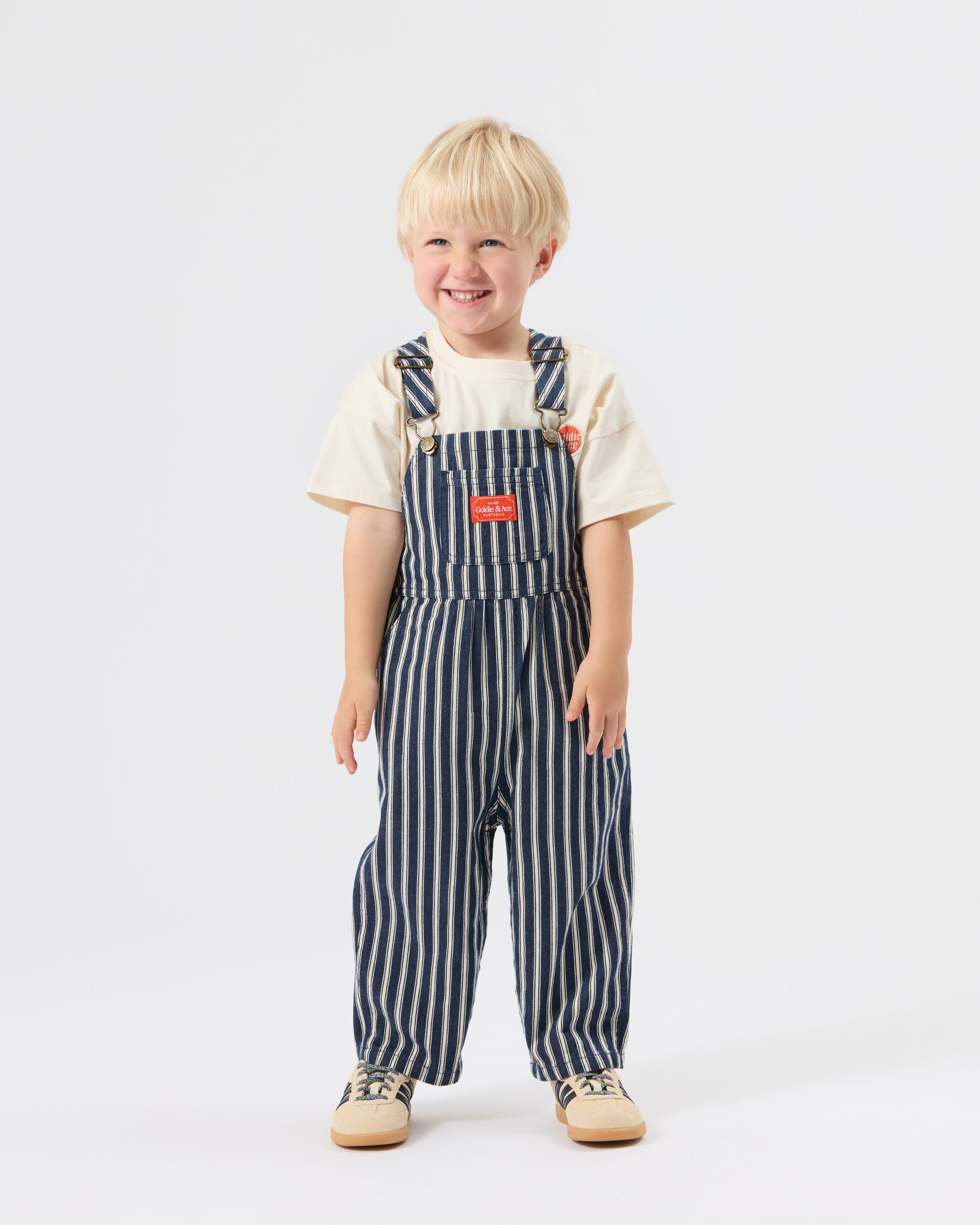 Railroad Stripe Austin Overalls