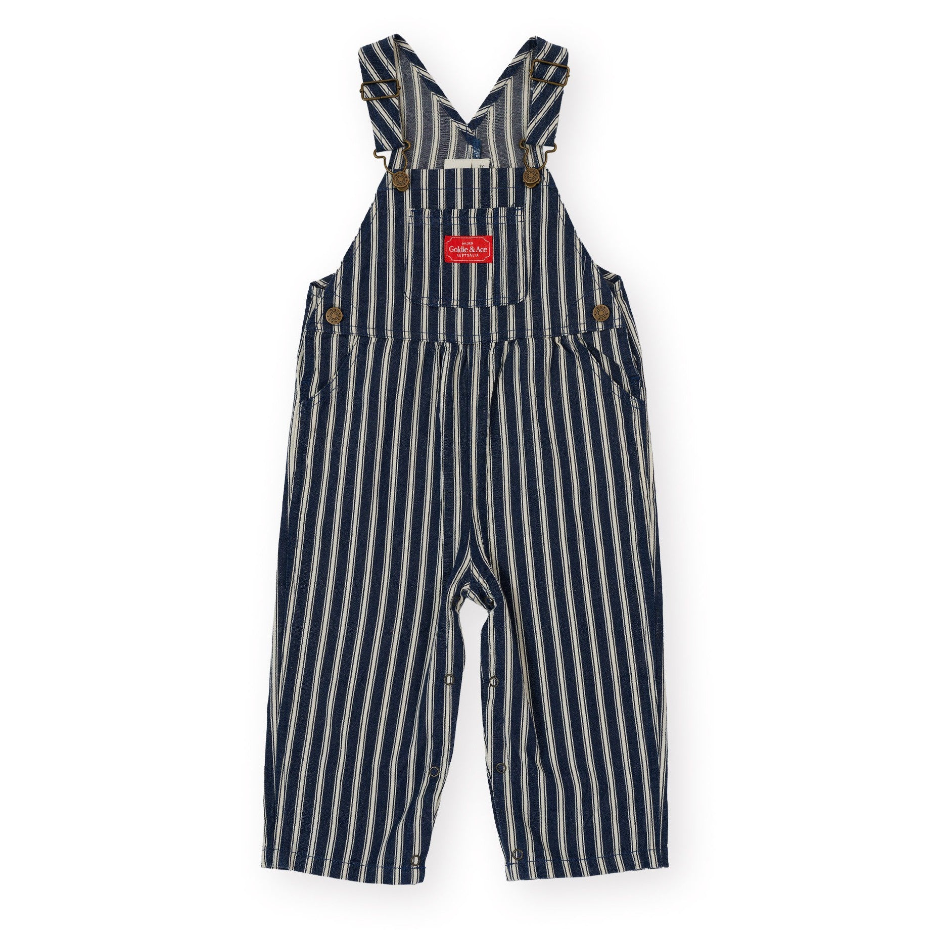 Railroad Stripe Austin Overalls