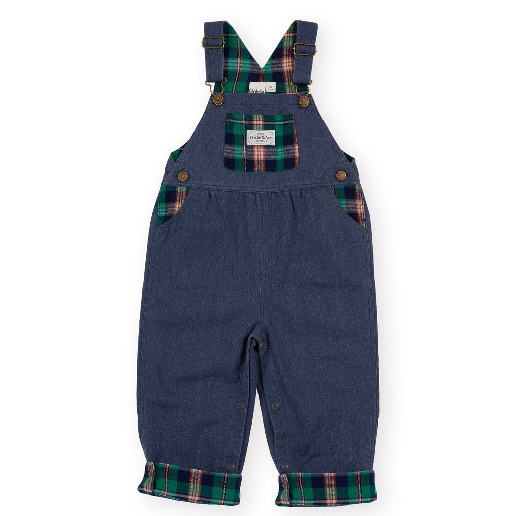 Austin Green Check Overalls