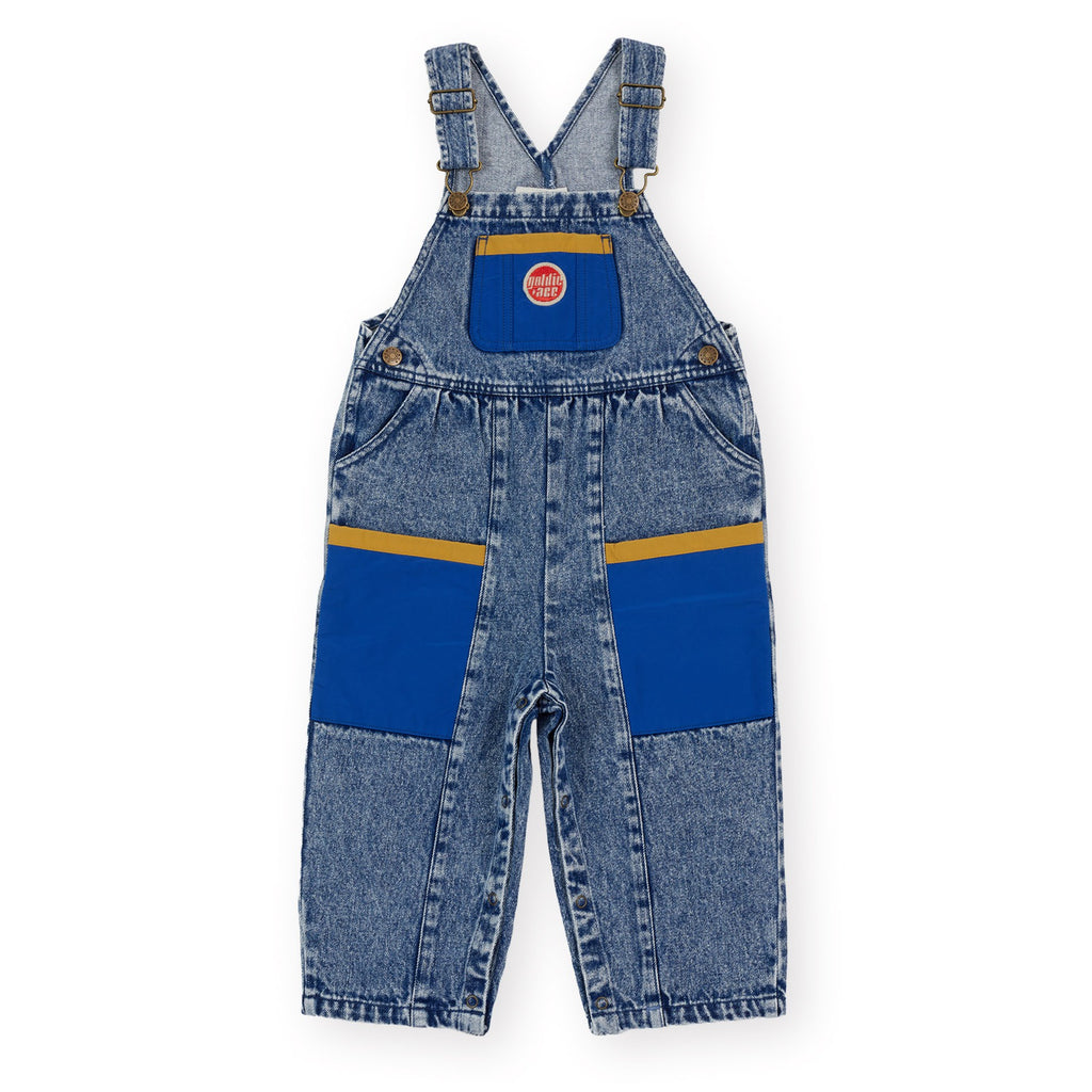 Austin Colour Block Vintage Denim Overalls
