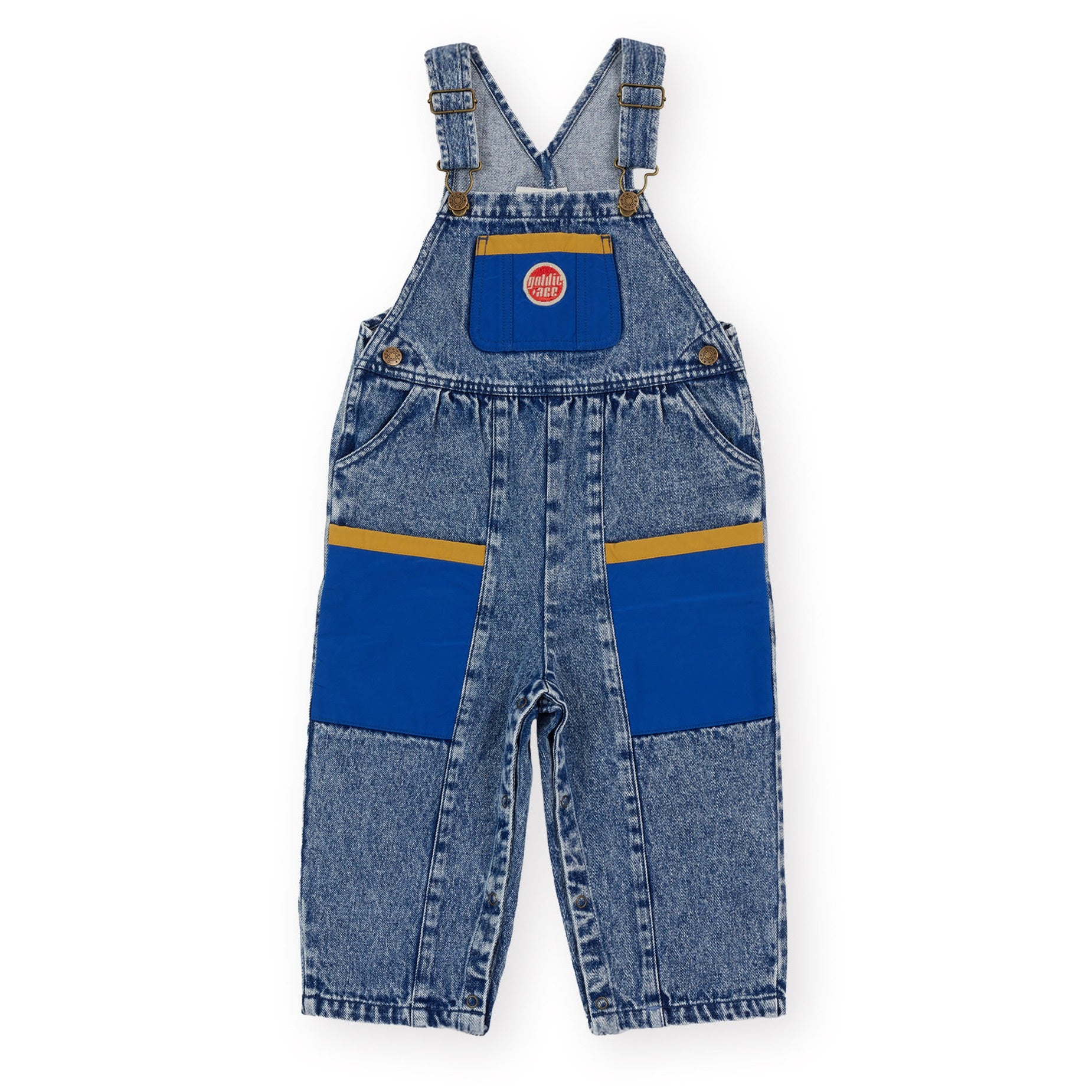 Austin Colour Block Vintage Denim Overalls