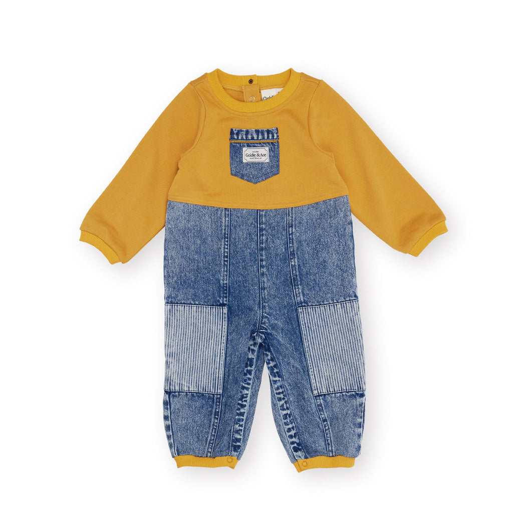 Pin Stripe Overall Romper