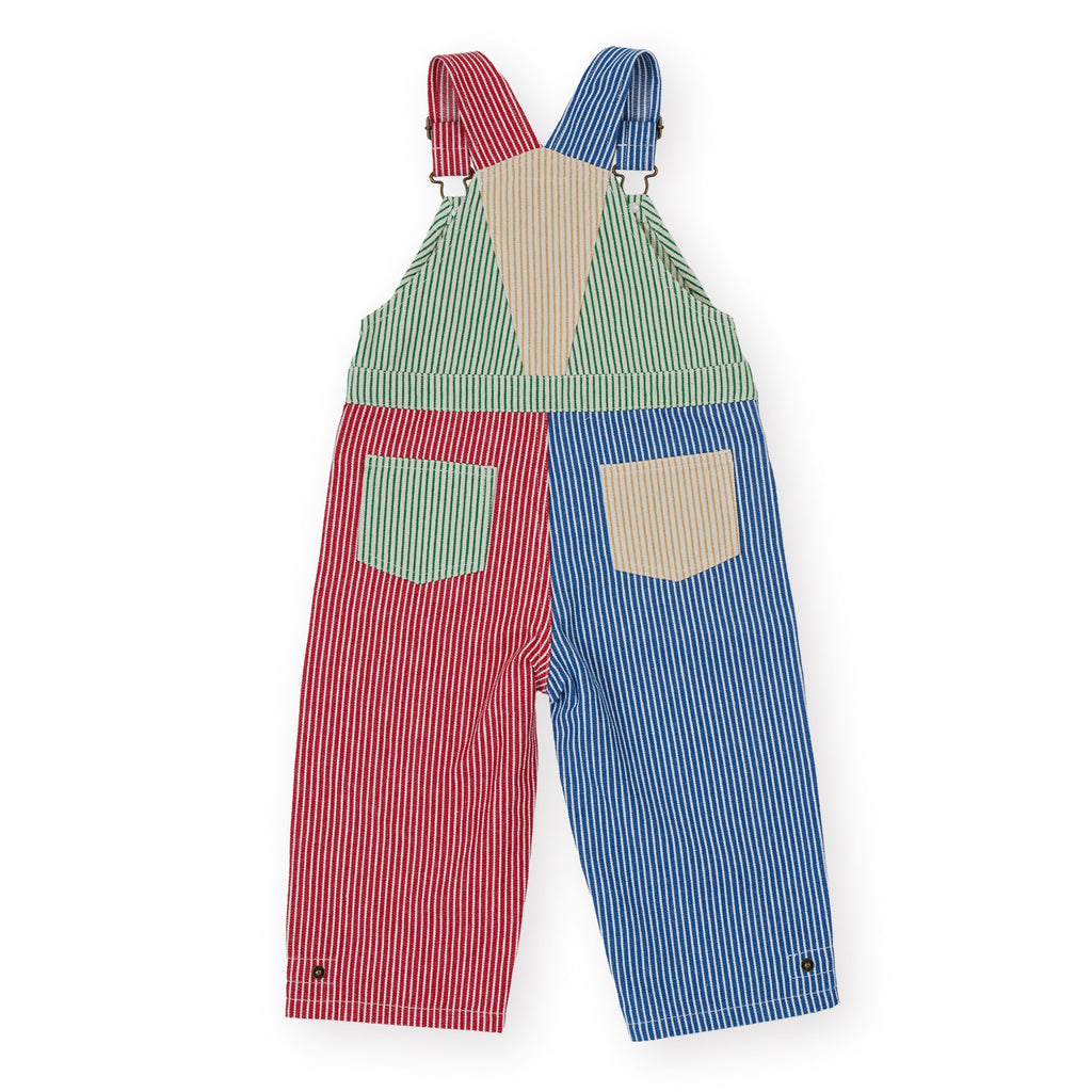Patchwork Stripe Blake Overalls