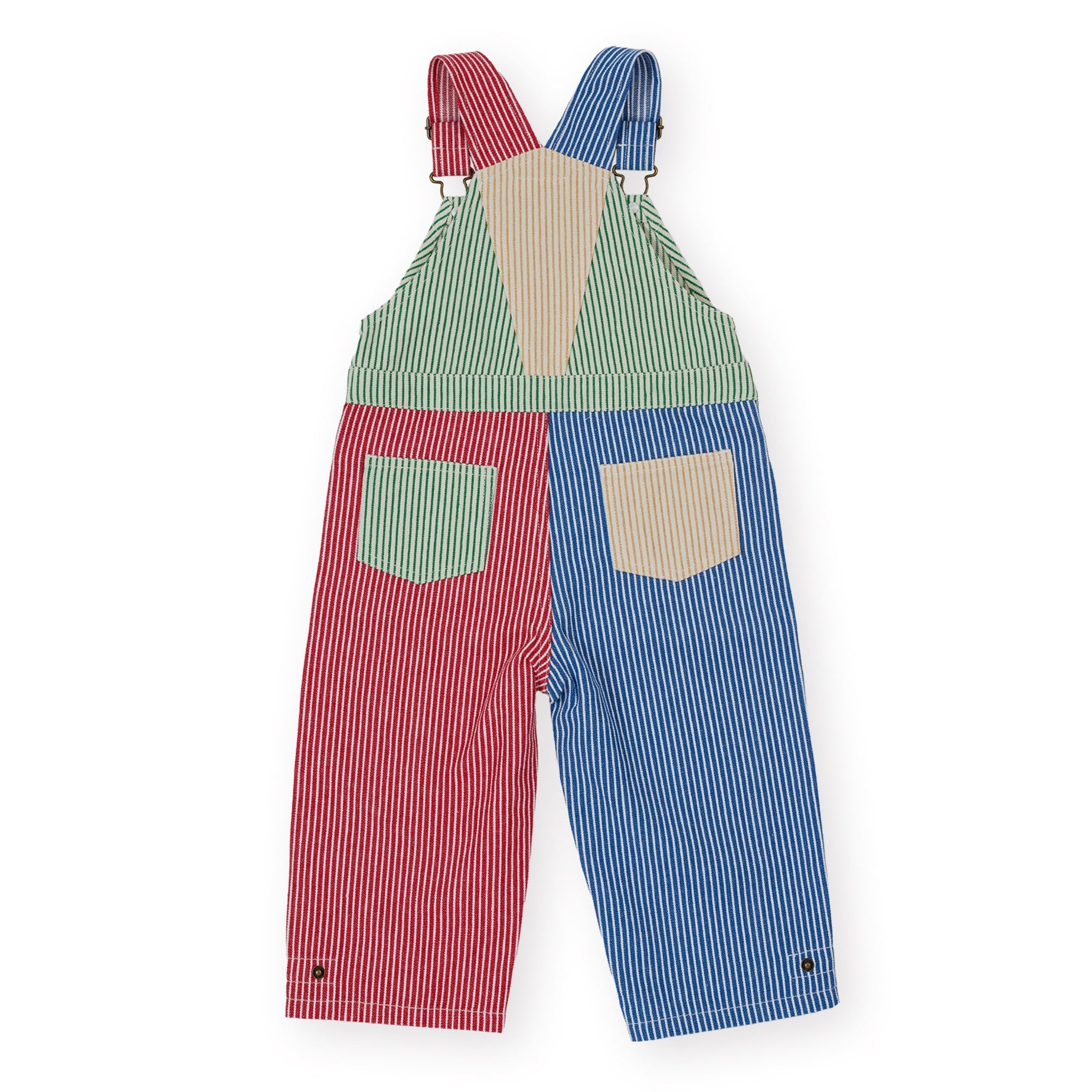 Patchwork Stripe Blake Overalls