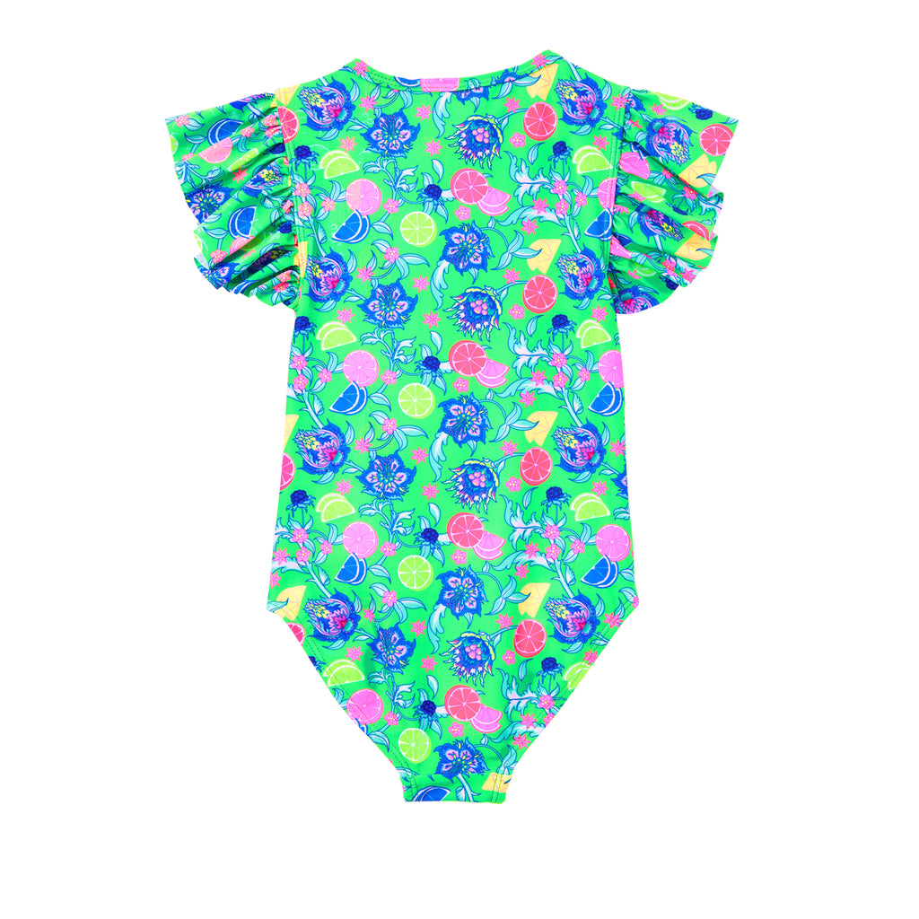 Milky Peacock Swimsuit - Peacock Green