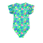 Milky Peacock Swimsuit - Peacock Green
