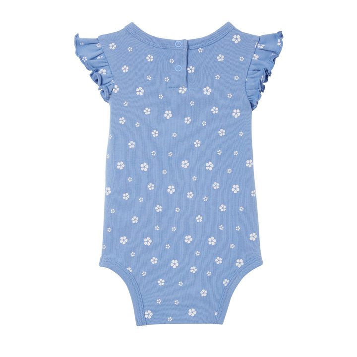 Milky Cornflower Frill Bubbysuit - Cornflower