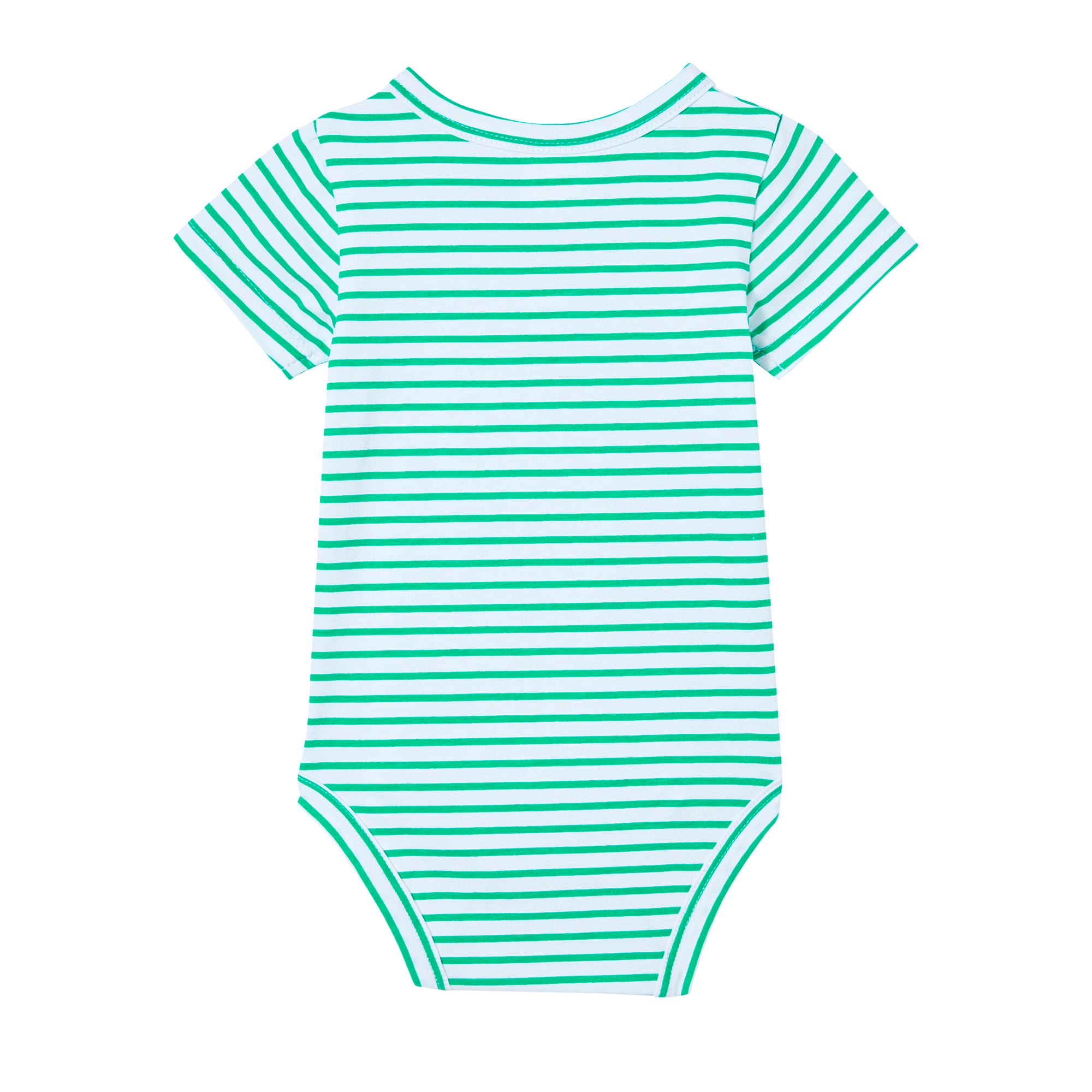 Milky Green Stripe Bubbysuit - Green Mini Stripe