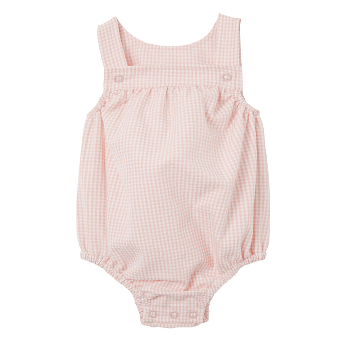 Milky Pink Check Playsuit - Check