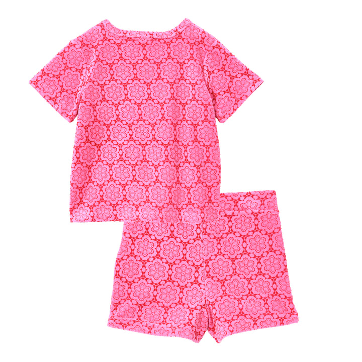 Milky Terry Towelling Set - Fuchsia Pink