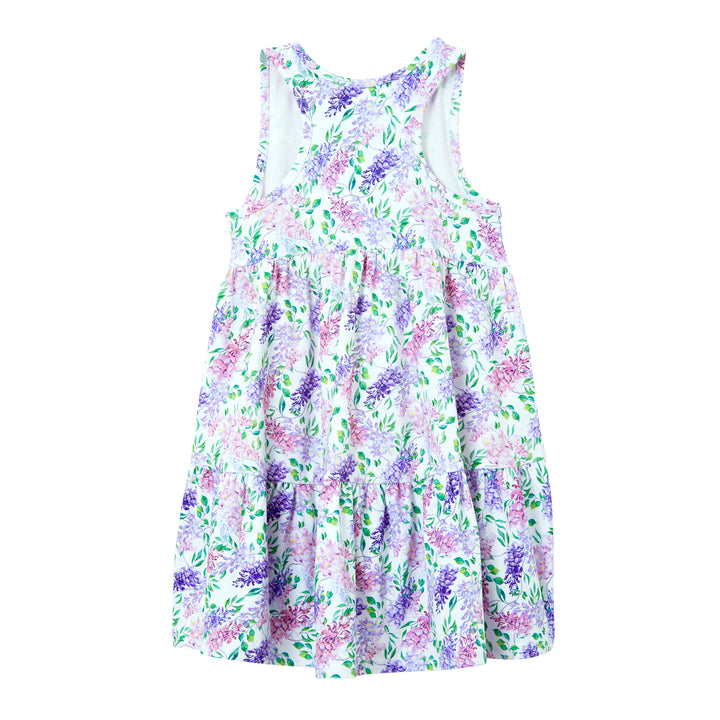 Milky Wisteria Tiered Dress