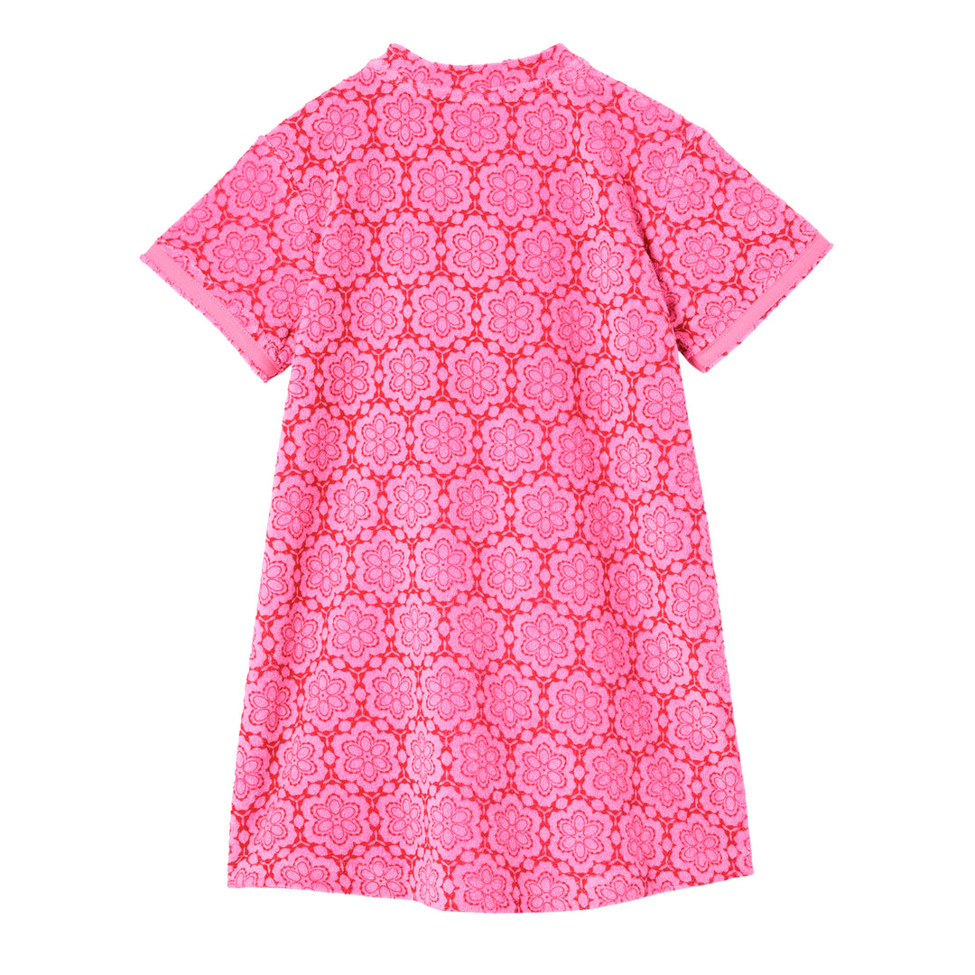 Milky Terry Towelling Dress - Fuchsia Pink