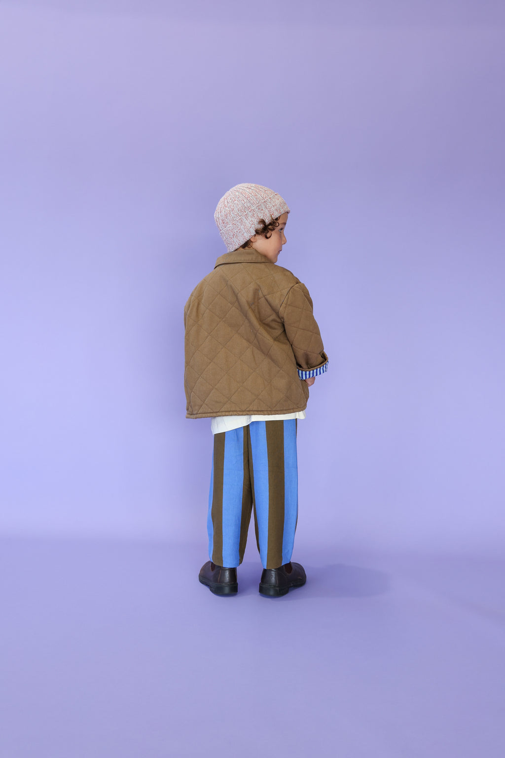 Grown Organic Quilted Denim Jacket - Coffee