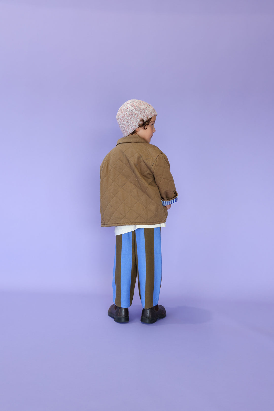 Grown Organic Quilted Denim Jacket - Coffee