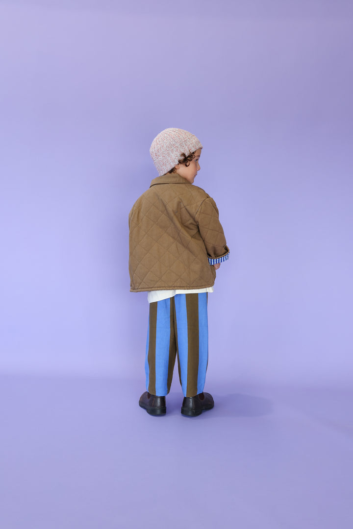 Grown Organic Quilted Denim Jacket - Coffee