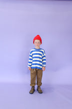 Stripe Long Sleeve Knitted Tee - Sea