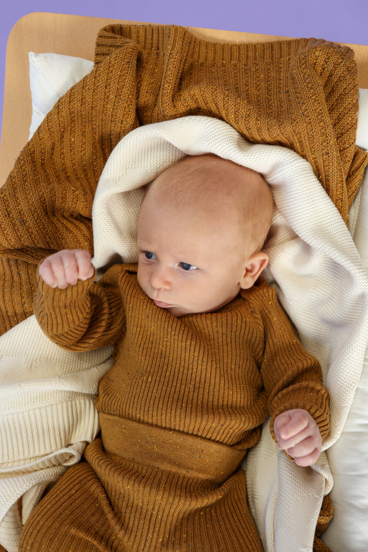Grown Organic Essential Bodysuit - Golden Speckle