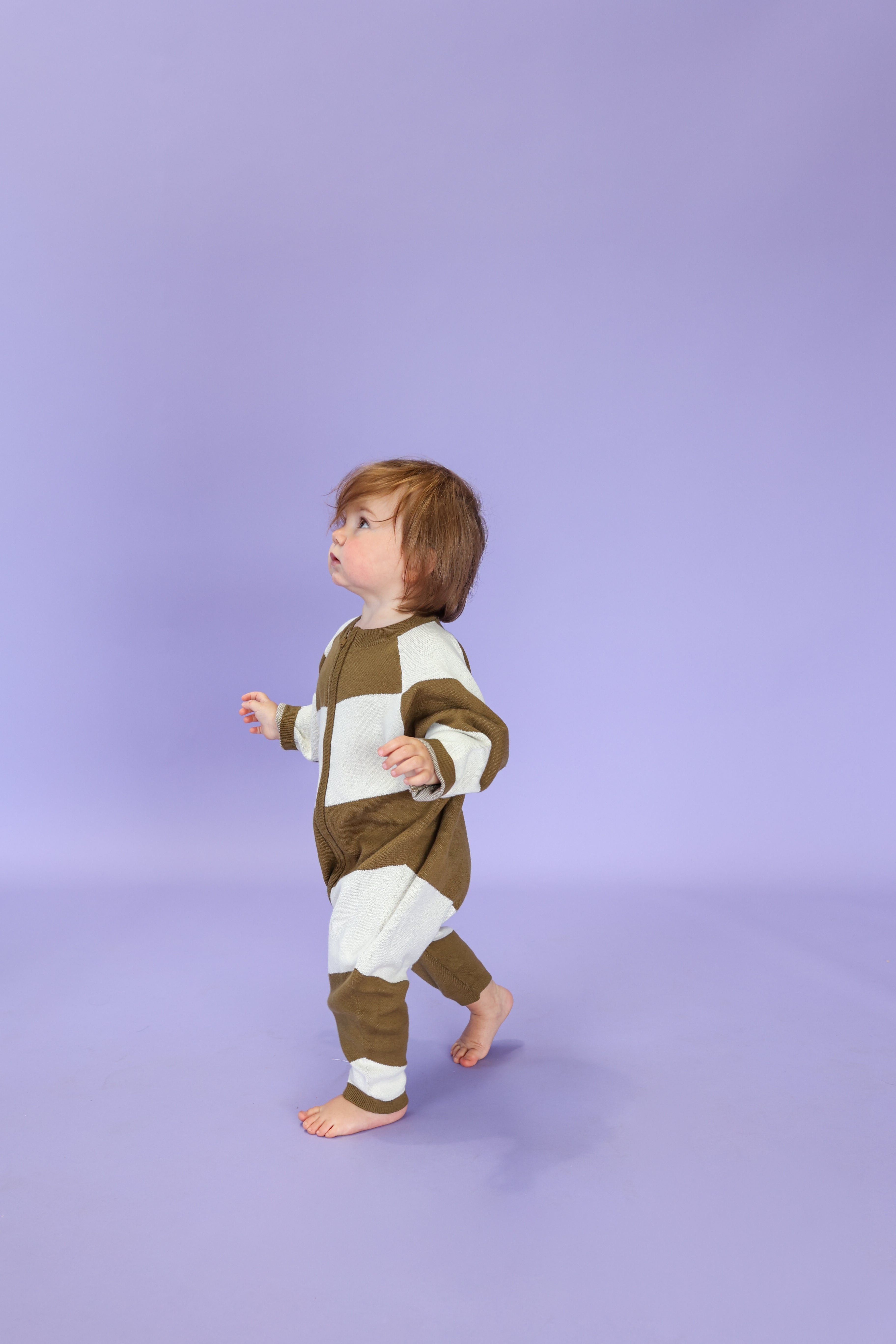 Grown Organic Essential Zip Starsuit - Coffee