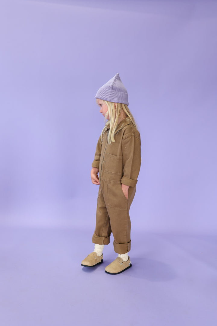 Grown Organic Zip Boilersuit - Coffee