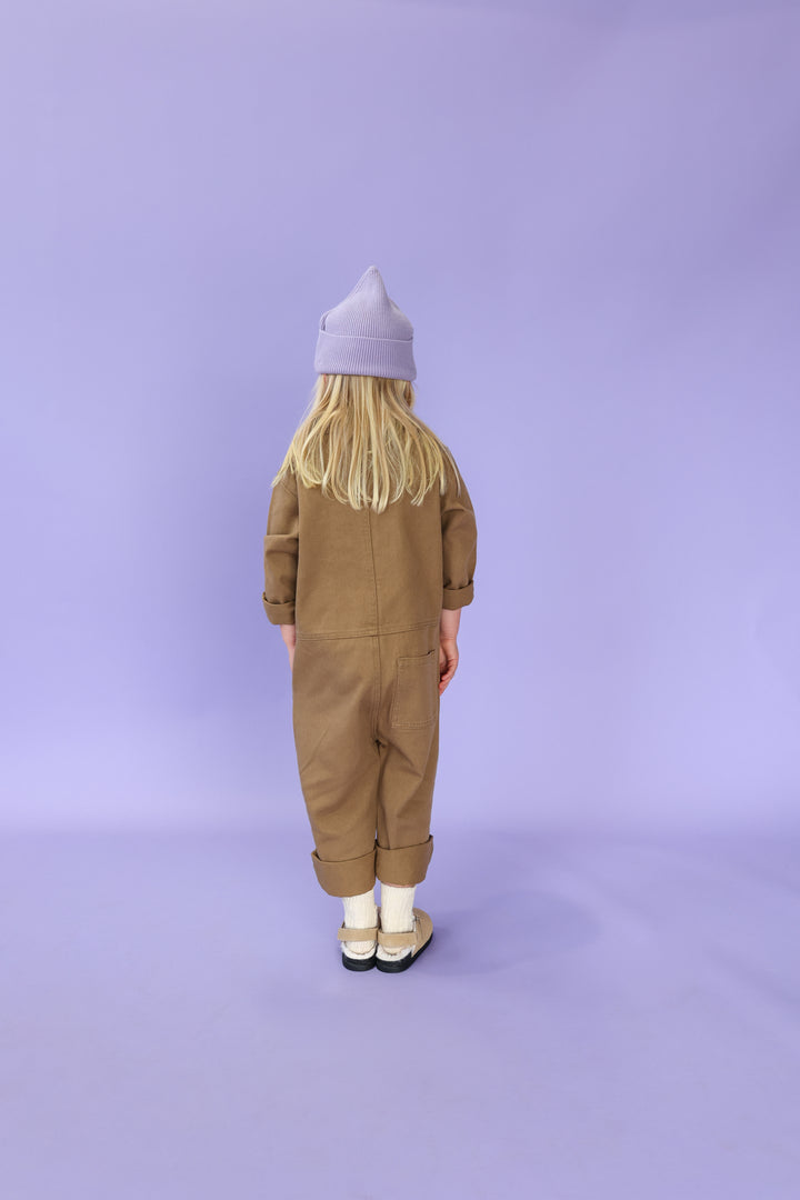 Grown Organic Zip Boilersuit - Coffee